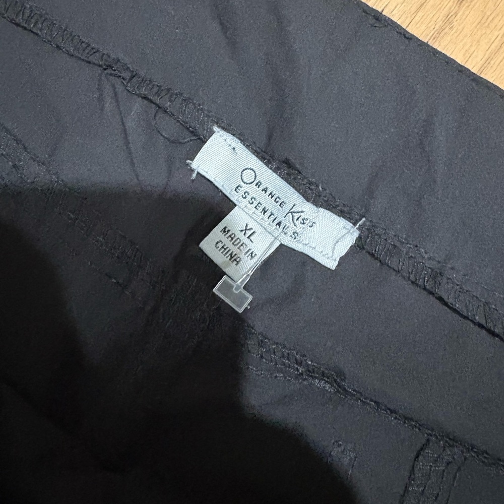 Orange Kiss Black Cargo Pants Utility Style - Picture 3 of 4